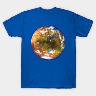 Terraformed Mars Globe T-Shirt